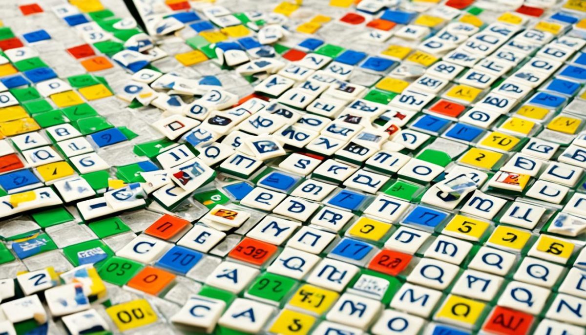 Many Letter Tiles Scrabble Game